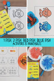 When you finish your math fun, eat your manipulatives! Red Fish Blue Fish Dr Seuss Activities Printables Oh Hey Let S Play
