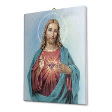 Colegio del sagrado corazon de jesus. Cuadro Sobre Tela Pictorica Sagrado Corazon De Jesus 40x30 Cm Venta Online En Holyart