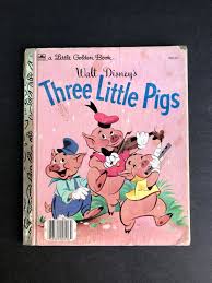 1953 Walt Disney S Three Little Pigs A Little Golden Etsy In 2020 Little Golden Books Three Little Pigs Little Pigs