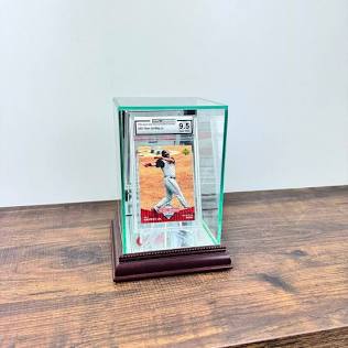 Preserving value: A graded collectible displayed in archival casing, AI generated