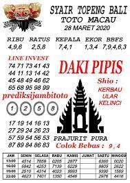Forum Syair Toto Macau Akurat 28 Maret 2020 Bali Sydney Hong Kong
