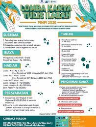 Contoh makalah usaha laundry ini bisa didownload dalam format document atau.docx yaitu format file yang bisa diedit dengan menggunakan aplikasi pengolah kata atau software word processor yang biasa digunakan di komputer atau laptop anda untuk mengetik yaitu seperti microsoft office, open office, atau pun software word processor lain misalnya untuk android seperti polaris office, microsoft. Lomba Karya Tulis Ilmiah Nasional 2020 Info Jadwal Event Facebook