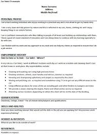 Car Valet Cv Example Learnist Cv Template Cv Examples Cv Template Word