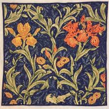 The search of embroidery patterns, cross. Fo William Morris Yellow And Orange Iris Flowers Orenco Originals First Full Coverage Piece Crossstitch