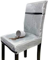 Get it as soon as tue, jul 27. Buy Siwutiao 2 Pack Plastic Chair Covers For Dining Room Adjustable Clear Waterproof Vinyl Seat Protector Chair Slipcover For Pets Toddler Protect Chairs From Stains Spills Scratches 2 Black Online In Indonesia B08lkr3jj7