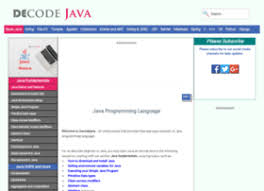 Javastudypoint is a technical blog dedicated to java. Decodejava Com At Wi Decodejava Com Presenting Simple And Easy Java Tutorials