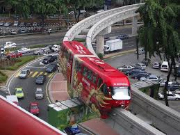 Malaysia Kl Monorail Road Markings Architecture Railway