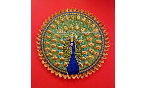 If you want solid color letters, i would suggest using spray paint instead. Peacock Wall Decor With Pista Shells