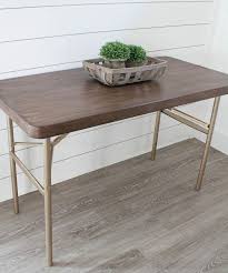 How To Makeover A Plastic Folding Table Idea Diy In 2020 Table Makeover Folding Table Diy Coffee Table