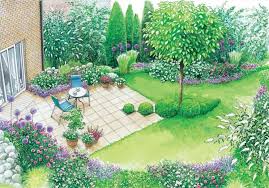 Terrasse Und Blattformige Rasenflache Between The Spacious Terrace And The Lawn There Is A Wide Not Yet Plan In 2020 Garden Planning Cottage Garden Landscape Plans