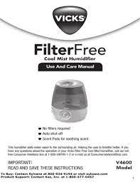 Se reporter aux instructions sur le mode d&#x27;emploi vicks v3100, pour vous aider à l&#x27;avenir à sauver les nerfs et les maux de tête. Vicks V4600 Filterfree Filterfree Mode D Emploi Manualzz