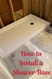 How To Install A Shower Base In 2020 Shower Base Shower Base Installation Bathroom Shower Bases