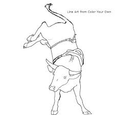 Bucking Bull Coloring Page Bucking Bulls Coloring Pages Bull Pictures