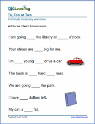 All about me worksheet pdf & activities for toddlers. Use Of To Too Or Two K5 Learning