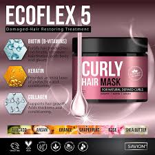Yeast hair mask for damaged hair. Buy Hair Mask For Curly Hair Deep Hair Treatment For Dry Damaged Or Frizzy Hair Moisturise Defrizz Ecoflex5 Complex With Natural Coconut Oil Argan Oil Shea Butter Keratin Biotin And