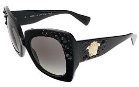 Black And Gold Versace Sunglasses Versace Womens Sunglasses Ve4308b Blackgrey Acetate Nonpolarized 54mm Check This Awesome Product By G Sunglasses Women Black Cat Eye Sunglasses Sunglasses
