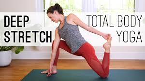 To do the warrior iii pose, set up in a lunge position with your right knee bent and right foot flat on the ground, and your left leg. Total Body Yoga Deep Stretch Yoga With Adriene Youtube
