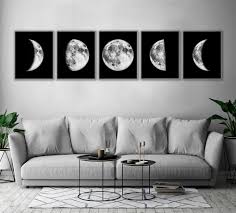 Bedroom Black White Prints Large Wall Art Digital Download Art Moon Decor Space Art Etsy White Wall Decor Wall Decor Bedroom Moon Decor