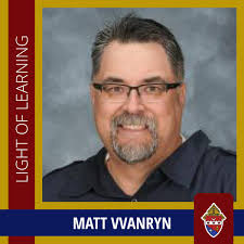 Saint Vincent de Paul School's #LightOfLearning winner is Matthew VanRyn!  "I believe the advantage of Catholic schools for students is the ability to  practice their faith freely in the daily lives outside