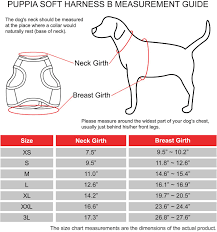 Puppia Soft Dog Harness Size Chart Goldenacresdogs Com
