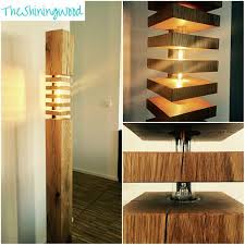 Moderne Massivholz Stehlampe Design No2 F Lb150 Mit Led Filament Light Vollholz Eichenbalken In Wooden Lamps Design Wood Floor Lamp Design Wooden Floor Lamps