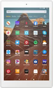 Like all fire tablets, the hd 10 runs amazon's heavily customized version of android, called fire os. Amazon Fire Hd 10 2019 Release 10 1 Tablet 32gb White B07kd6btcz Best Buy