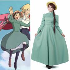 Sophie Hatter Howl S Moving Castle Costumes Cosplay Dress Green Gown Fancy Dress Cosplay Dress Boho Outfits Cosplay Outfits