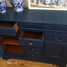 Buffet hand painted in blue. Lilyfield Life Navy Chalk Painted Buffet