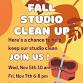 Studio clean-up — Waterbrook Potters Studio event image