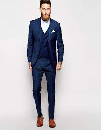Pair with a slim 1mx dress shirt and slim blazer and you've got a suit that look like it's been tailored just. Custom Made Navy Blue Men Suit Tailor Made Suit Bespoke Men Wedding Suit Slim Fit Groom Tuxedos For Men Jacke Blue Suit Men Wedding Suits Men Tuxedo For Men