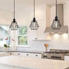 Industrial Vintage Single Light Metal Wire Cage Mini Pendant Light In Black Cage Pendant Light Wire Cage Pendant Light Pendant Light