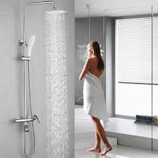 Multifunktionales Duschsystem Homelody Regendusche Duschsets Kit Rain 3 Kopfdusche Handbrause
