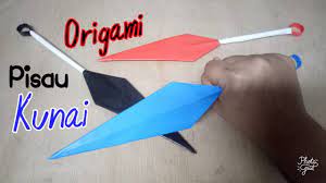Ide kreatif membuat kartu ucapan unik dari kertas origami. Cara Mebuat Origami Pisau Kunai Youtube
