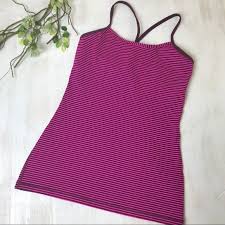 Lululemon Black And Pink Power Y Tank Size Size 6