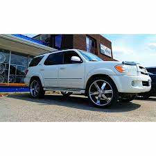 They can be cast or made from billets, and some are even forged for extra strength! Rimtyme Custom Wheels Tires 2005 Toyota Sequoia Rolling High And Mighty On 24