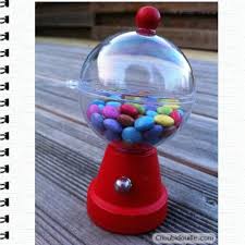 Mini Distributeurs De Bublegums Pour Un Bapteme Ciloubidouille Distributeur De Bonbons Ciloubidouille Creations De Pots En Argile