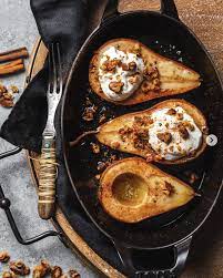 Maple Cinnamon And Ginger Roasted Pears With Vanilla Yogurt By Briewilly Quick Easy Recipe The Feedfeed Recipe Pear Recipes Recipes Yogurt Recipes