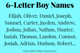 Babycenter is committed to providing the most helpful and trustworthy pregnancy and parenting information in the world. 6 Letter Boy Names Nancy S Baby Names