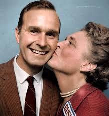George & Barbara Bush in 1966, celebrating George's election to the House  of Representatives : r/ColorizedHistory