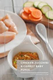 Little Mashies Chicken Zucchini Carrot Puree Printable Recipes For Little Mashies Baby Food Pouc Baby Food Recipes Pureed Food Recipes Baby Carrot Recipes