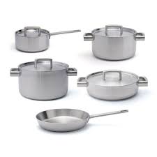 Ron 18 10 Stainless Steel Five Ply Cookware Nine Piece Set Stainless Steel Cookware Cookware Set Cookware Set Stainless Steel
