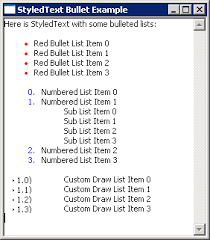 Styledtext Bulleted List Example Styledtext Format Swt Java Tutorial