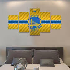 2017 Golden State Warriors 5 Piece Canvas Painting Golden State Warriors Bedroom Golden State Warriors Decor Golden State