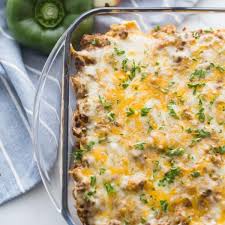 Quicky ground turkey or beef casserole. Cheesy Mexican Taco Casserole Low Carb Kasey Trenum