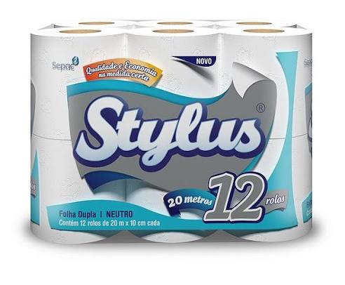 PAPEL HIGIÊNICO SYLUS FOLHA DUPLA – 12 ROLOS DE 20M