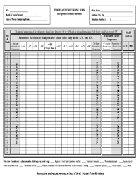 Fridge And Zer Temperature Log Sheet Fill Online