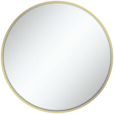 Liven up your home décor with the gold round mirror, 20. The Tangerine Mirror Company Avalon Round Vanity Mirror Gold The Home Depot Canada