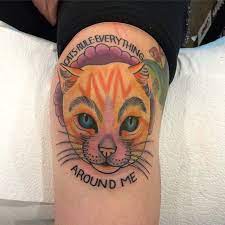 Clare On Instagram Knee Cat Knee Tattoos Pug Tattoo Tattoos