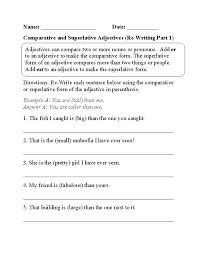 Adjectives Worksheets Comparative And Superlative Adjectives Worksheets In 2020 Superlative Adjectives Adjective Worksheet Adjectives