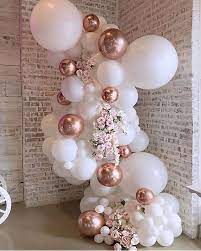 Pink And Gold Is Such A Popular Combination Its Become A Theme Of Its Own Beautiful Baby Shower Bal Wedding Balloons Girl Shower Themes Beautiful Baby Shower